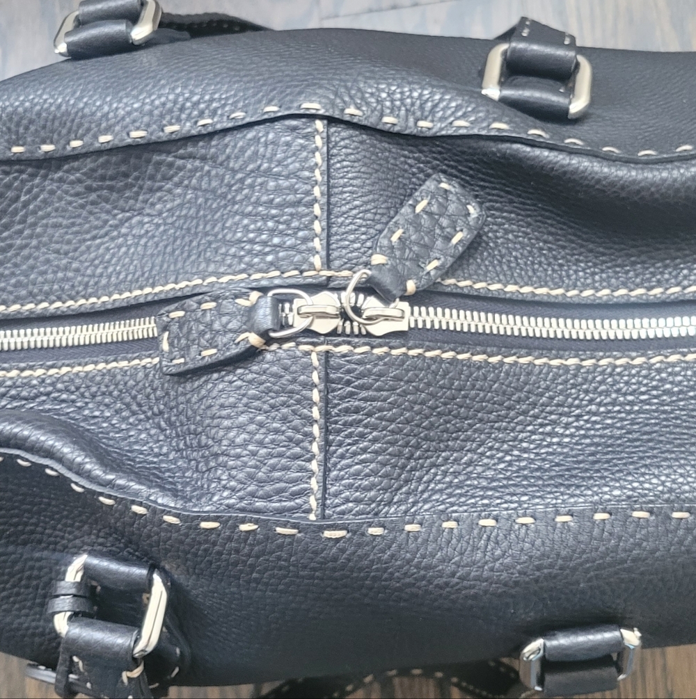 FENDI Selleria Black Leather Tote Bag - Picture 8 of 16